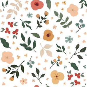 Lilipinso Bloem Behang – Floral Silhouettes