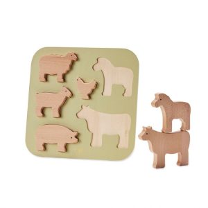 By Astrup Educatieve Houten Puzzel – Boerderij Dieren +1jr