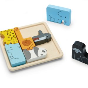 Plantoys Houten Puzzel – Wilde Dieren +2jr