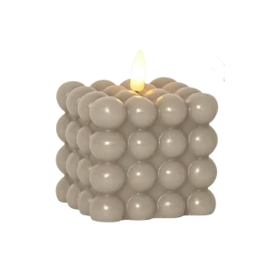 LED Kaars bubble beige – klein