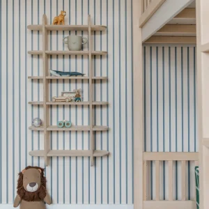 Round montessori boeken wandkast kinderkamer | Vakkenkast 6 planken - blank