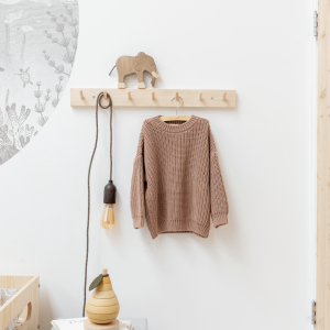 Donker houten stekker lamp – 200 cm snoer