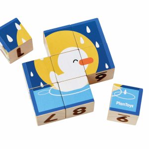 Plantoys Houten Puzzel Blokken – Dieren +2jr